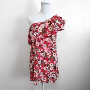 Wildflower flounce one shoulder dress
